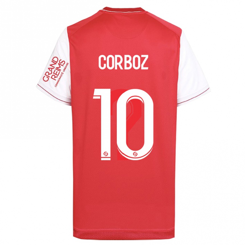 Damen Fußball Rachel Corboz #10 Rot Heimtrikot Trikot 2023/24 T-Shirt Luxemburg