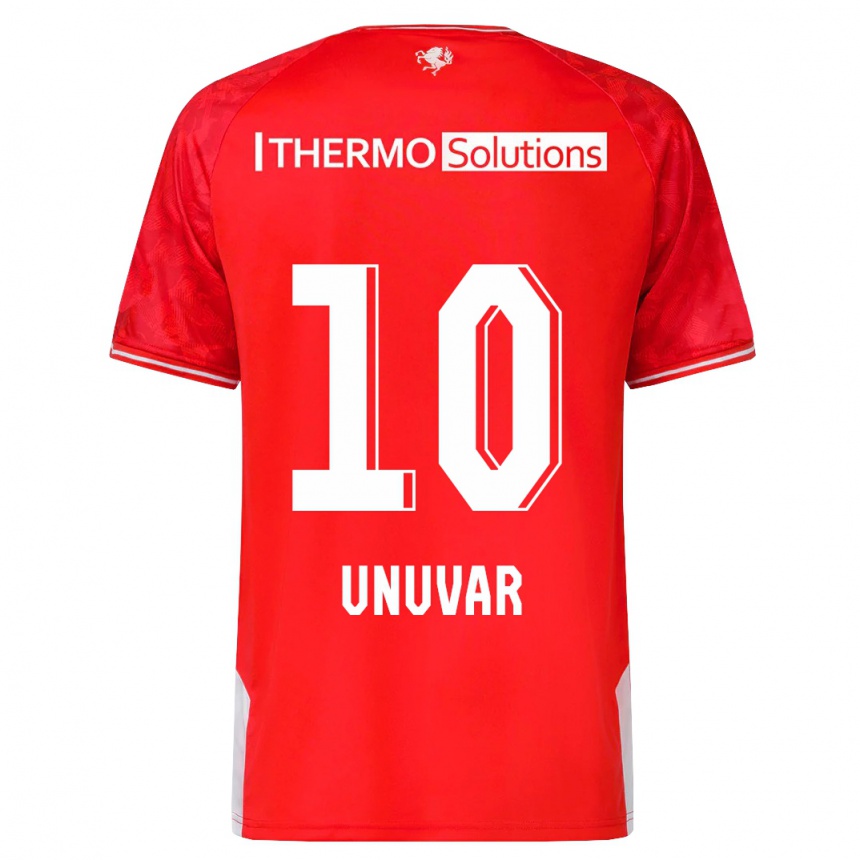 Damen Fußball Naci Ünüvar #10 Rot Heimtrikot Trikot 2023/24 T-Shirt Luxemburg