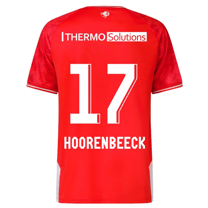 Damen Fußball Alec Van Hoorenbeeck #17 Rot Heimtrikot Trikot 2023/24 T-Shirt Luxemburg