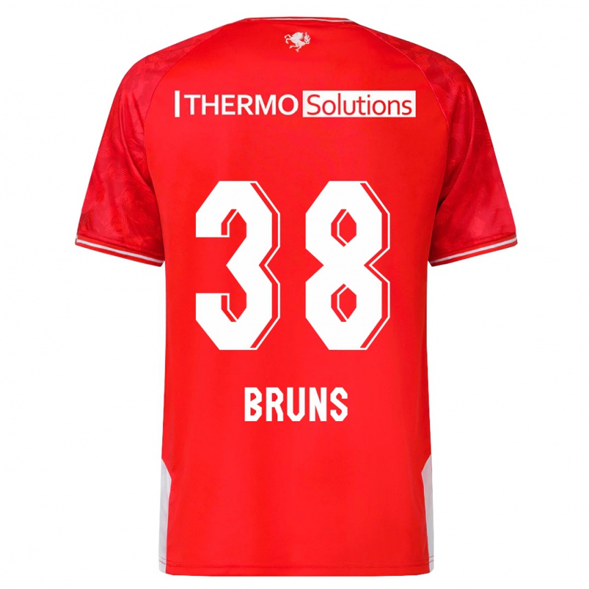 Damen Fußball Max Bruns #38 Rot Heimtrikot Trikot 2023/24 T-Shirt Luxemburg