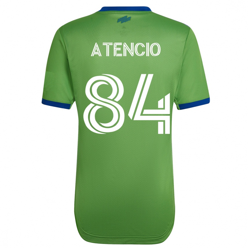 Damen Fußball Josh Atencio #84 Grün Heimtrikot Trikot 2023/24 T-Shirt Luxemburg