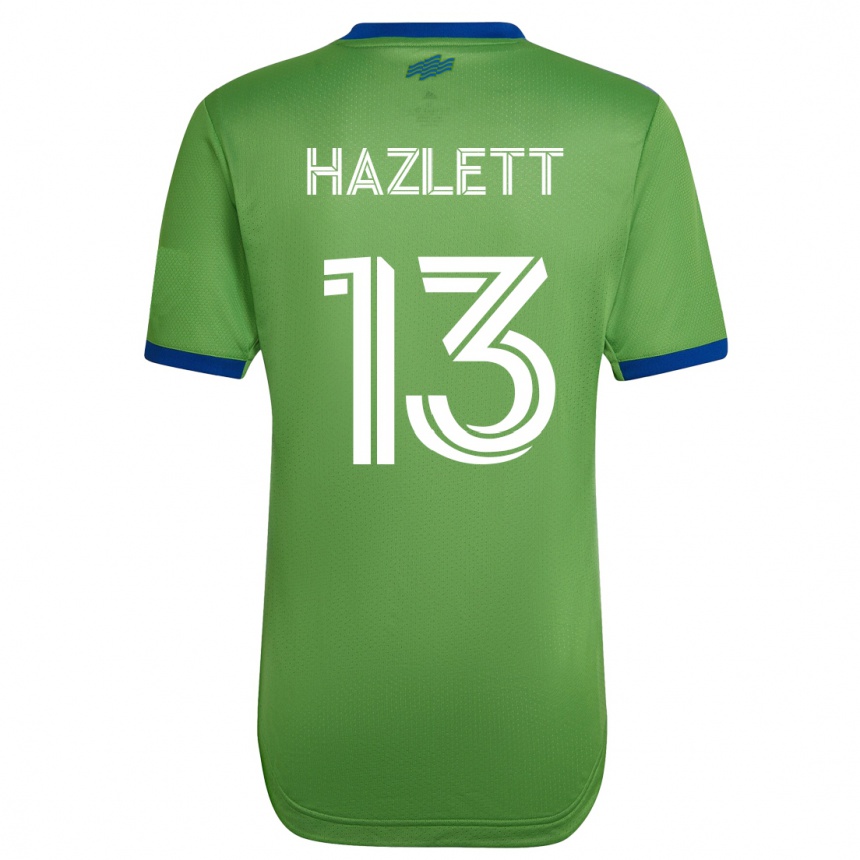 Damen Fußball Kimberly Hazlett #13 Grün Heimtrikot Trikot 2023/24 T-Shirt Luxemburg
