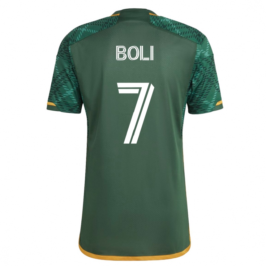 Damen Fußball Franck Boli #7 Grün Heimtrikot Trikot 2023/24 T-Shirt Luxemburg