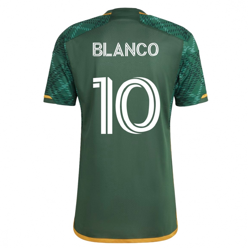 Damen Fußball Sebastián Blanco #10 Grün Heimtrikot Trikot 2023/24 T-Shirt Luxemburg