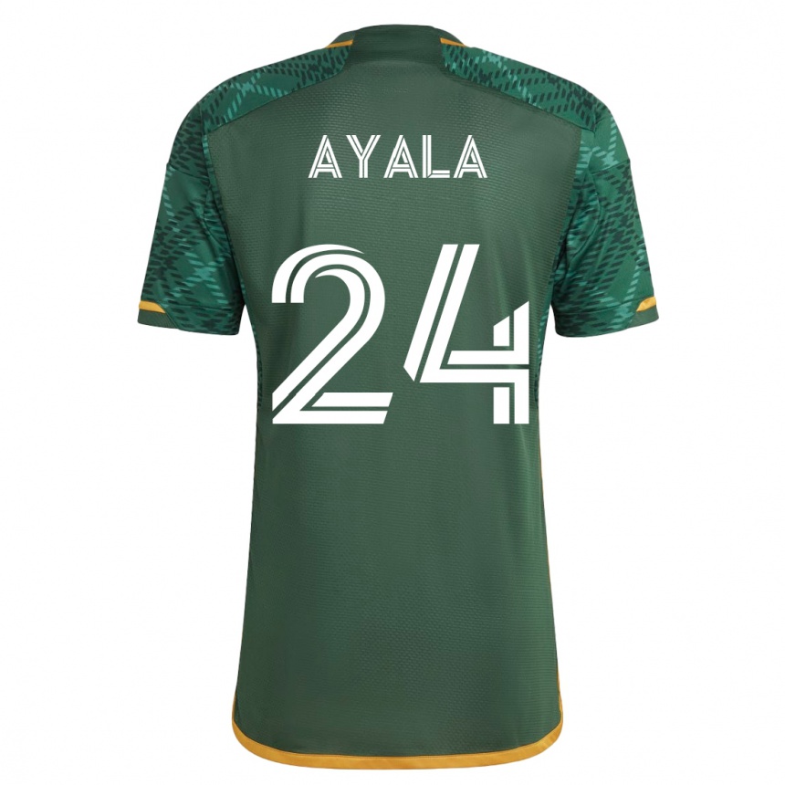 Damen Fußball David Ayala #24 Grün Heimtrikot Trikot 2023/24 T-Shirt Luxemburg