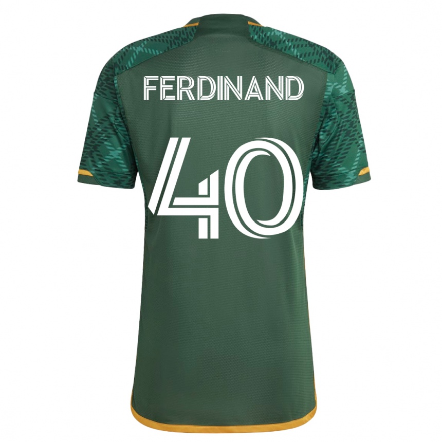 Damen Fußball Keesean Ferdinand #40 Grün Heimtrikot Trikot 2023/24 T-Shirt Luxemburg
