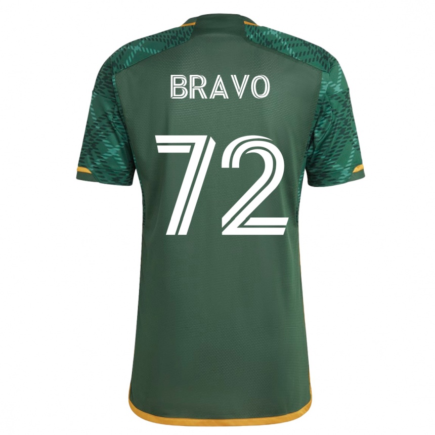 Damen Fußball Julian Bravo #72 Grün Heimtrikot Trikot 2023/24 T-Shirt Luxemburg