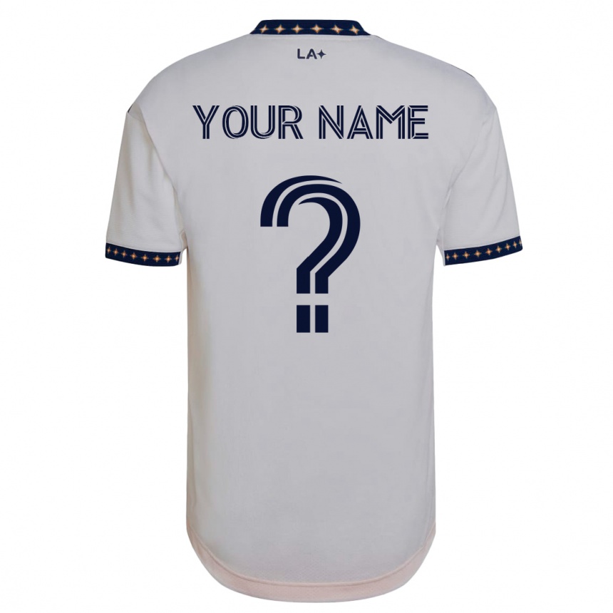 Damen Fußball Ihren Namen #0 Weiß Heimtrikot Trikot 2023/24 T-Shirt Luxemburg