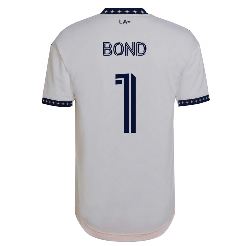Damen Fußball Jonathan Bond #1 Weiß Heimtrikot Trikot 2023/24 T-Shirt Luxemburg