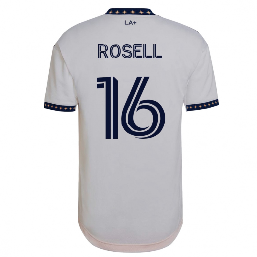Damen Fußball Uri Rosell #16 Weiß Heimtrikot Trikot 2023/24 T-Shirt Luxemburg