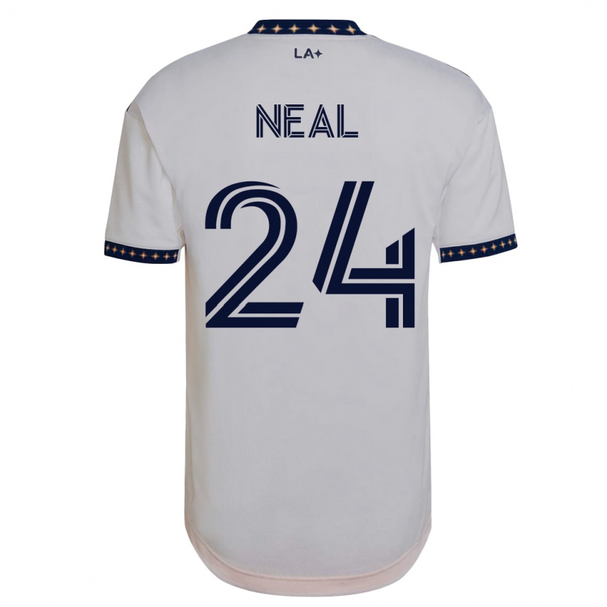 Damen Fußball Jalen Neal #24 Weiß Heimtrikot Trikot 2023/24 T-Shirt Luxemburg