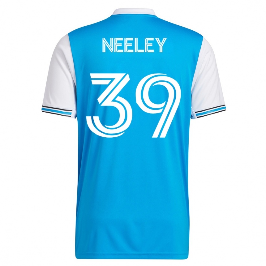 Damen Fußball Jack Neeley #39 Blau Heimtrikot Trikot 2023/24 T-Shirt Luxemburg