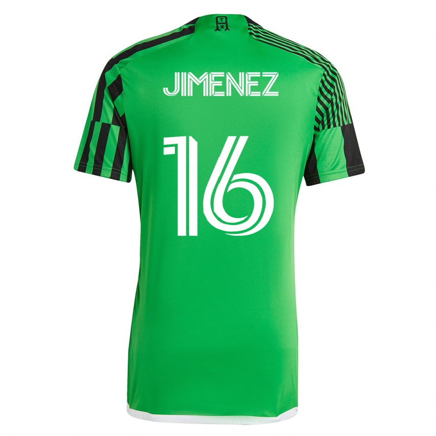 Damen Fußball Héctor Jiménez #16 Grün Schwarz Heimtrikot Trikot 2023/24 T-Shirt Luxemburg