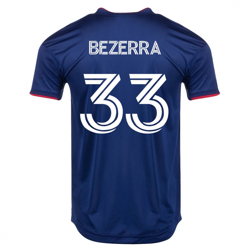 Damen Fußball Victor Bezerra #33 Marine Heimtrikot Trikot 2023/24 T-Shirt Luxemburg