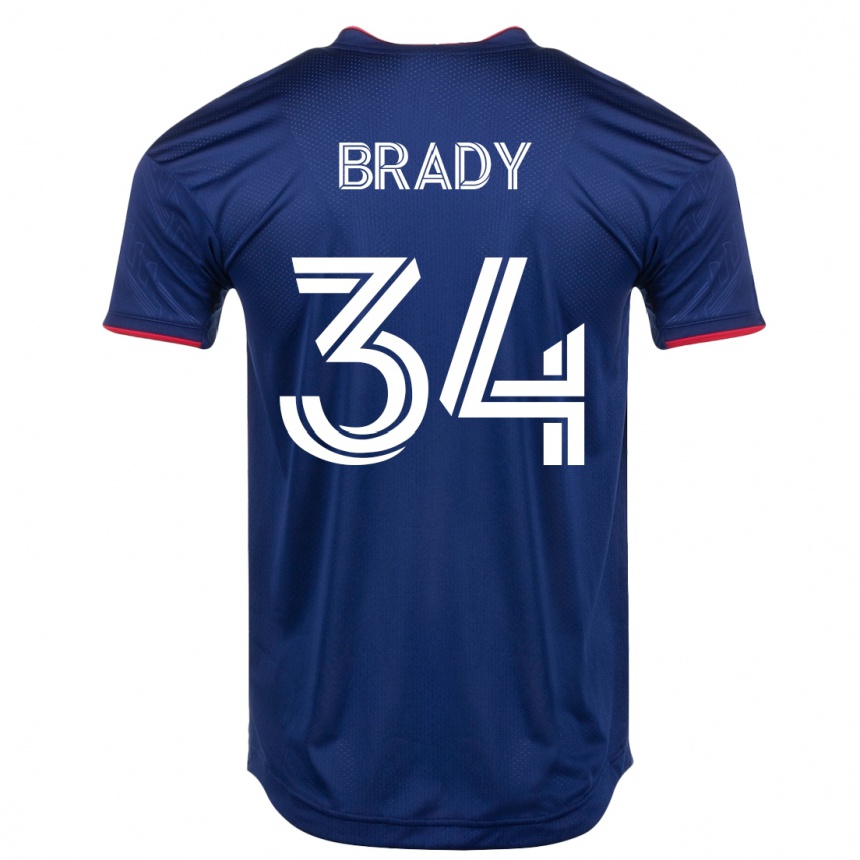Damen Fußball Chris Brady #34 Marine Heimtrikot Trikot 2023/24 T-Shirt Luxemburg