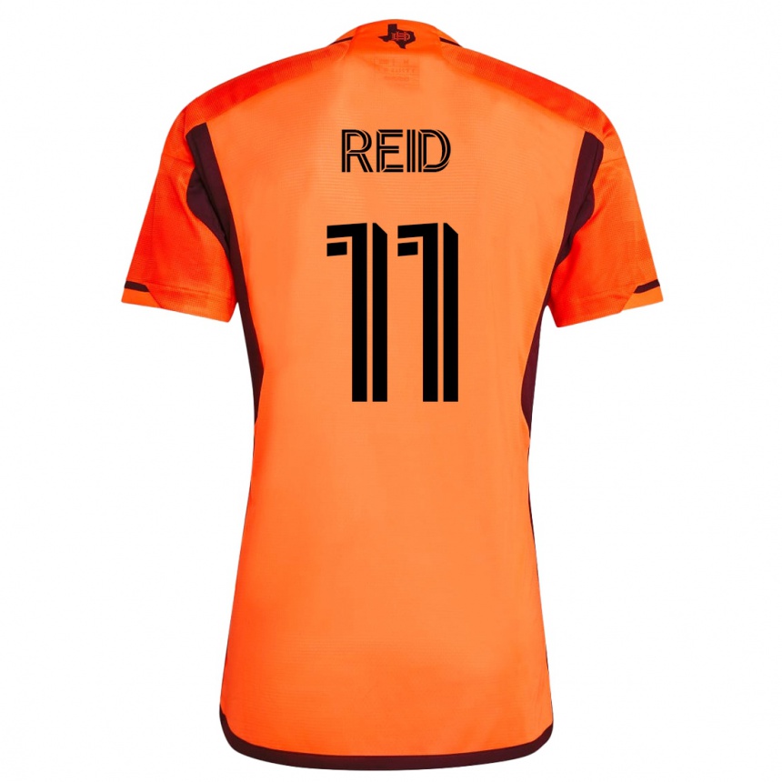 Damen Fußball Isaiah Reid #11 Orangefarben Heimtrikot Trikot 2023/24 T-Shirt Luxemburg