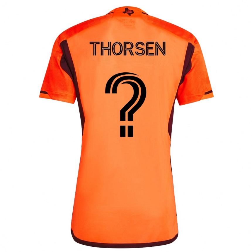 Damen Fußball Liam Thorsen #0 Orangefarben Heimtrikot Trikot 2023/24 T-Shirt Luxemburg