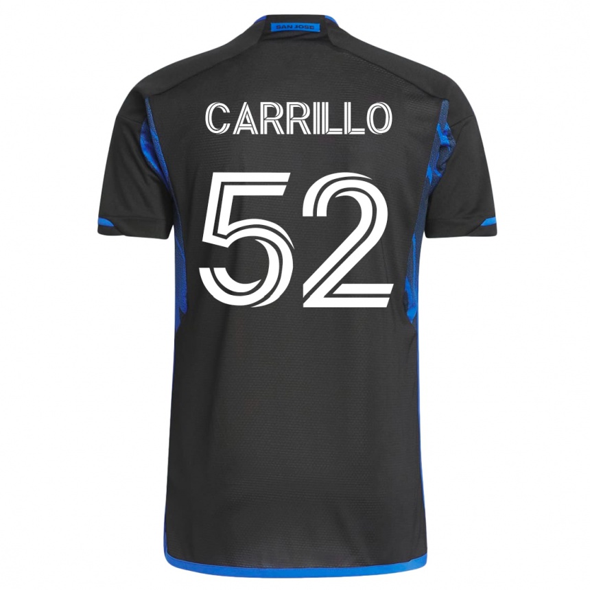 Damen Fußball Israel Carrillo #52 Blau Schwarz Heimtrikot Trikot 2023/24 T-Shirt Luxemburg