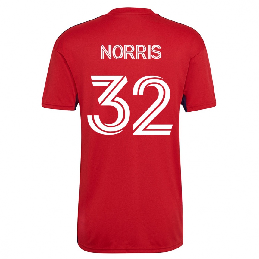 Damen Fußball Nolan Norris #32 Rot Heimtrikot Trikot 2023/24 T-Shirt Luxemburg