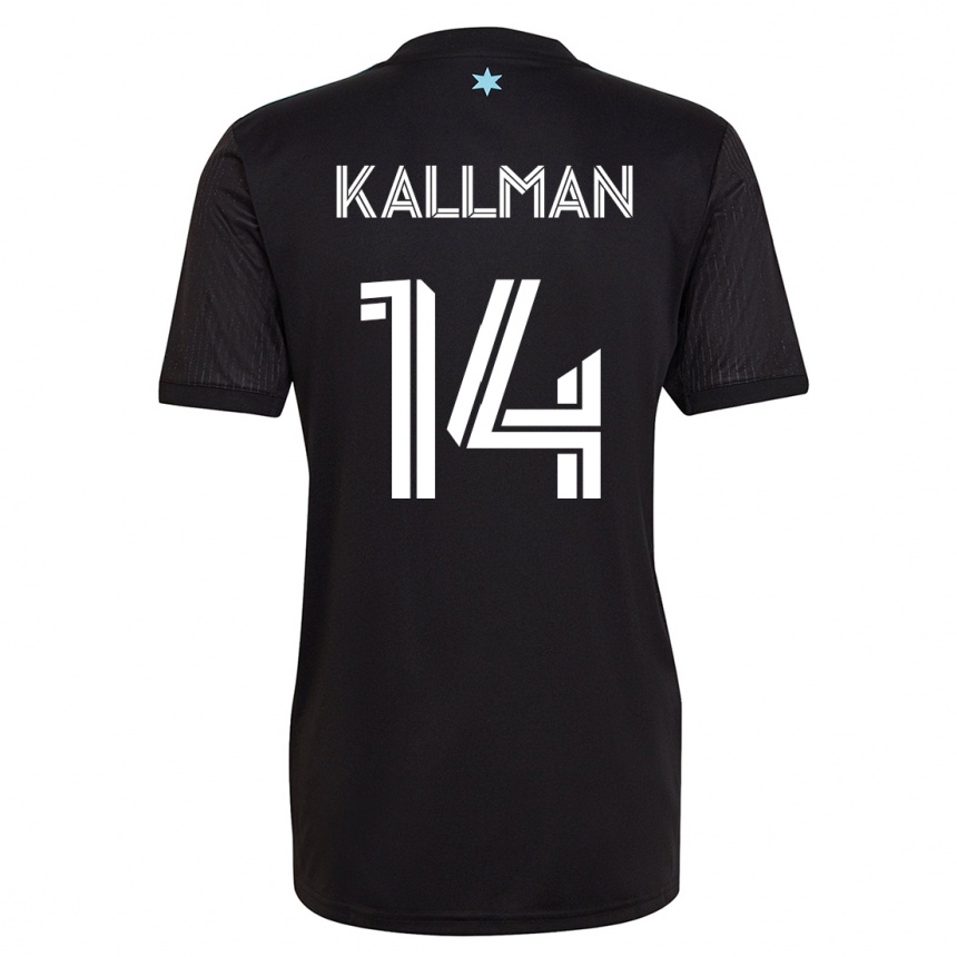 Damen Fußball Brent Kallman #14 Schwarz Heimtrikot Trikot 2023/24 T-Shirt Luxemburg