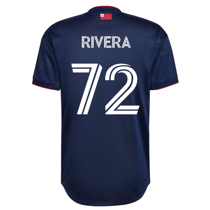 Damen Fußball Damián Rivera #72 Marine Heimtrikot Trikot 2023/24 T-Shirt Luxemburg
