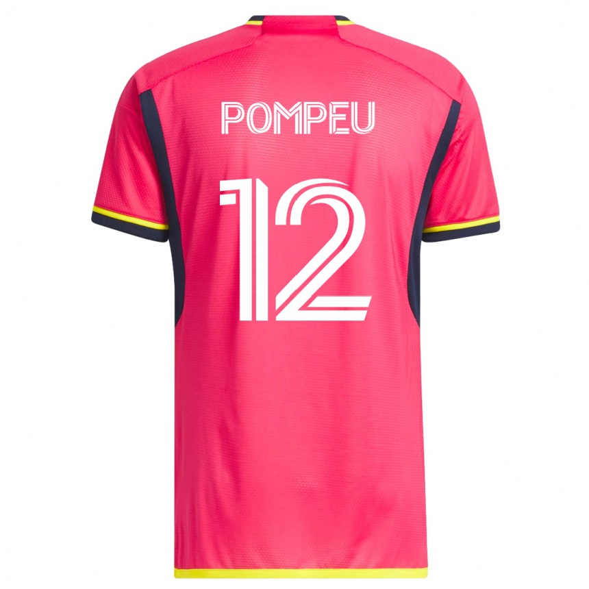 Damen Fußball Célio Pompeu #12 Rosa Heimtrikot Trikot 2023/24 T-Shirt Luxemburg