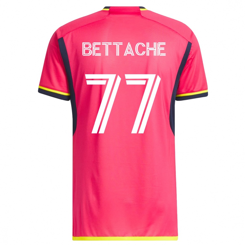 Damen Fußball Faysal Bettache #77 Rosa Heimtrikot Trikot 2023/24 T-Shirt Luxemburg