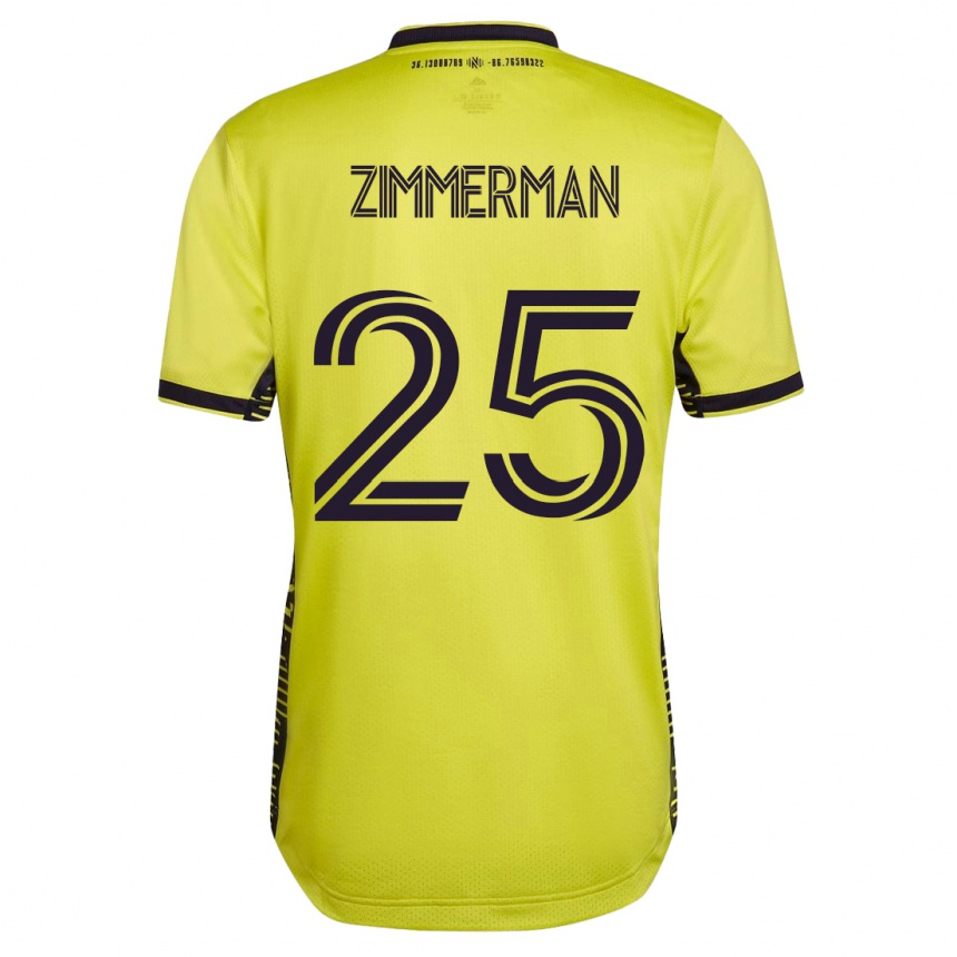 Damen Fußball Walker Zimmerman #25 Gelb Heimtrikot Trikot 2023/24 T-Shirt Luxemburg