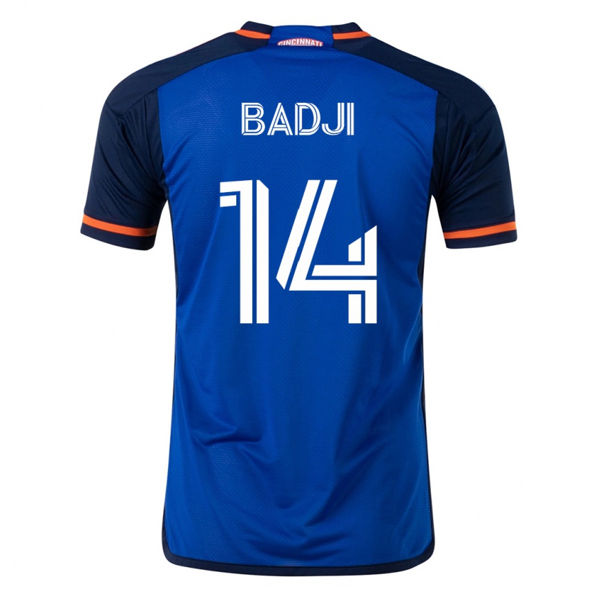 Damen Fußball Dominique Badji #14 Blau Heimtrikot Trikot 2023/24 T-Shirt Luxemburg