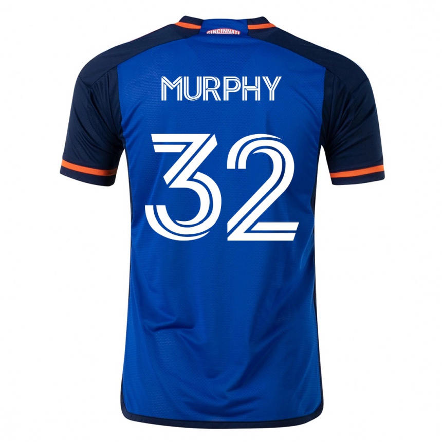 Damen Fußball Ian Murphy #32 Blau Heimtrikot Trikot 2023/24 T-Shirt Luxemburg