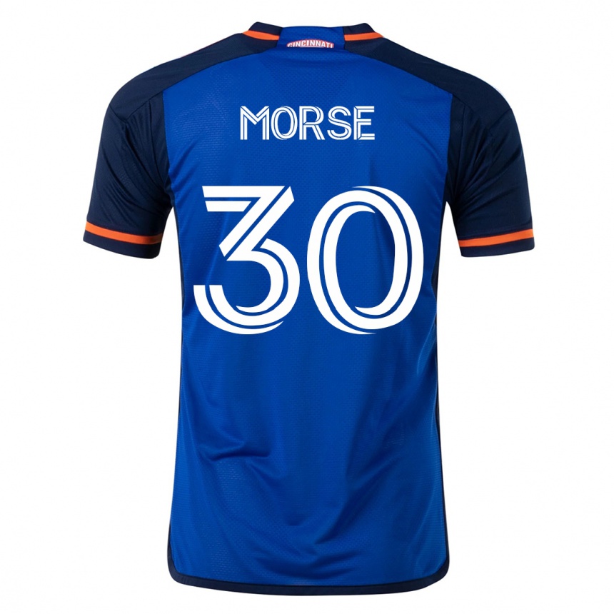 Damen Fußball Hunter Morse #30 Blau Heimtrikot Trikot 2023/24 T-Shirt Luxemburg