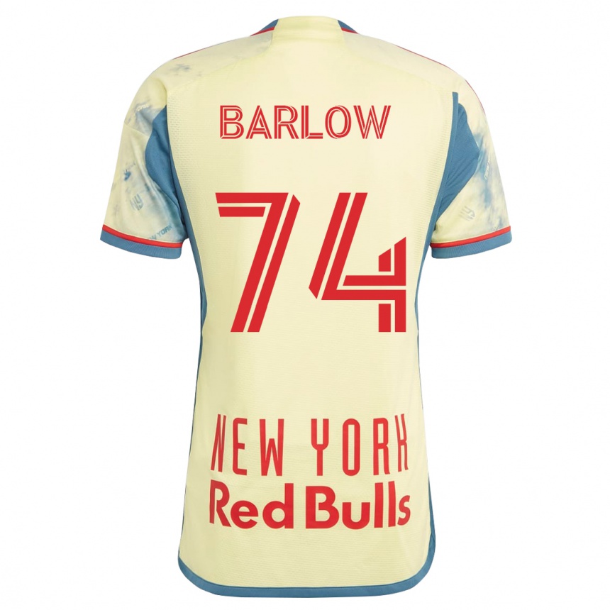 Damen Fußball Tom Barlow #74 Gelb Heimtrikot Trikot 2023/24 T-Shirt Luxemburg