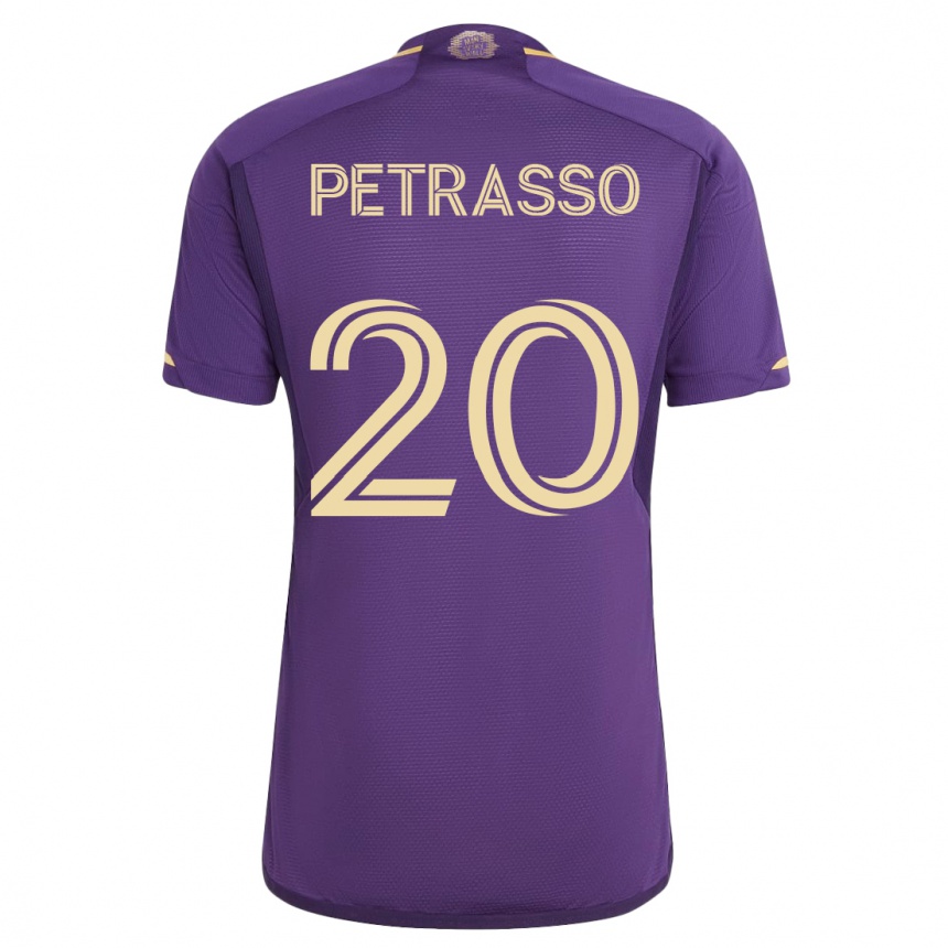 Damen Fußball Luca Petrasso #20 Violett Heimtrikot Trikot 2023/24 T-Shirt Luxemburg