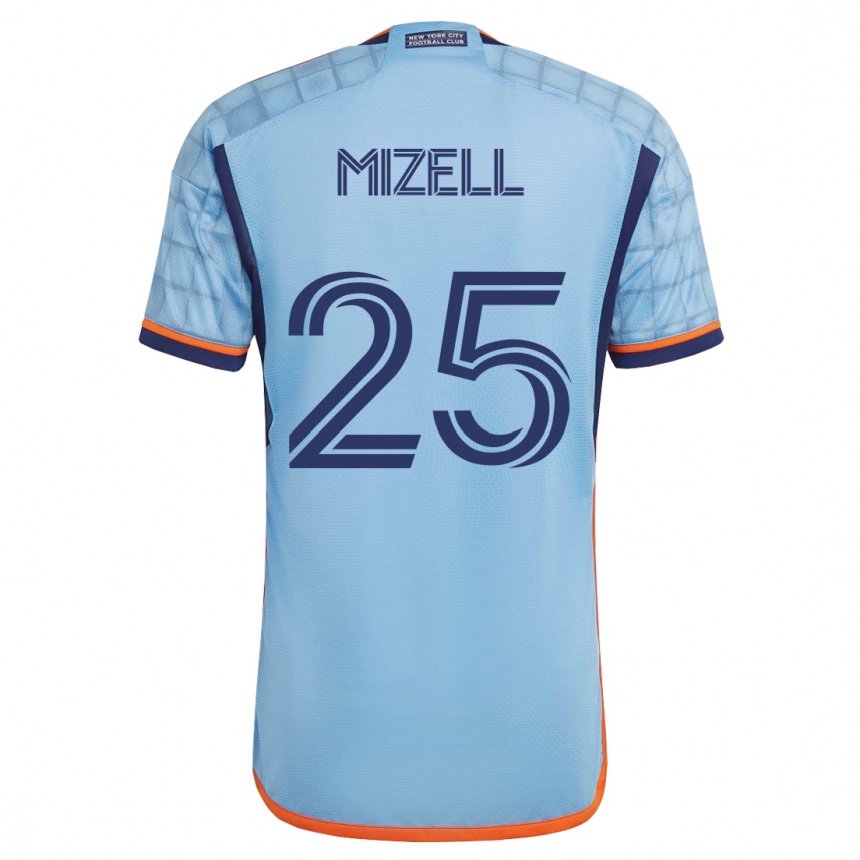 Damen Fußball Cody Mizell #25 Blau Heimtrikot Trikot 2023/24 T-Shirt Luxemburg