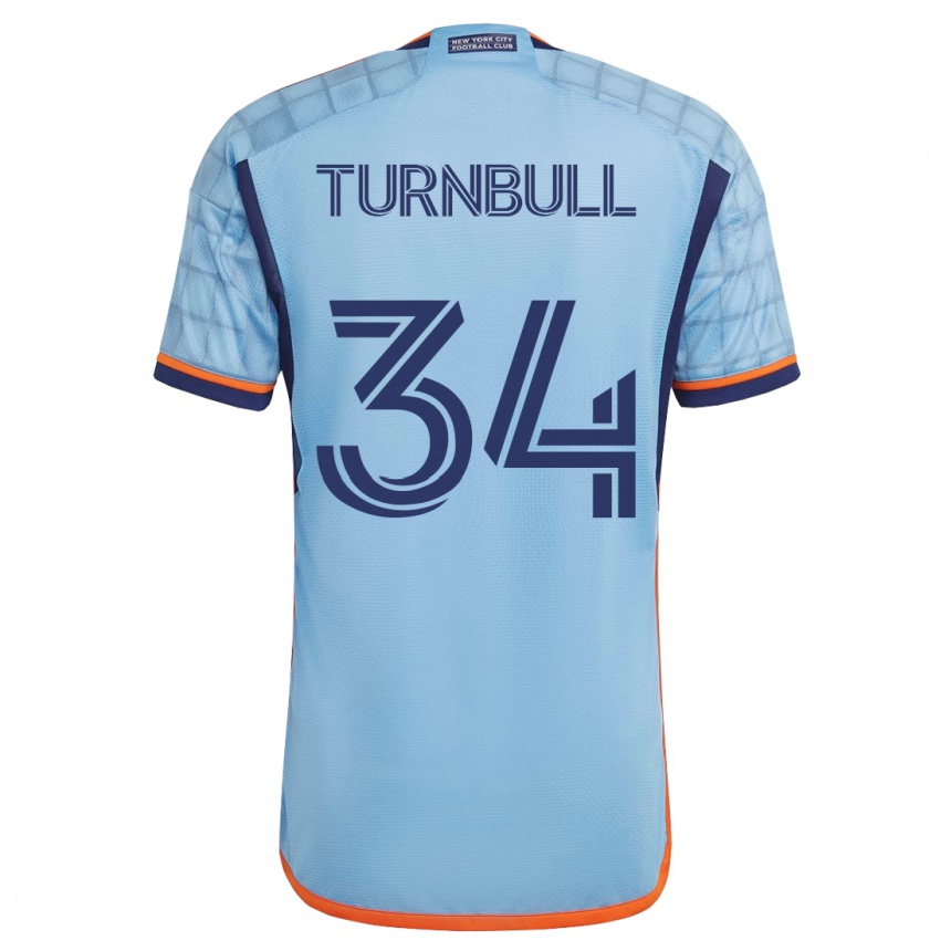 Damen Fußball Stephen Turnbull #34 Blau Heimtrikot Trikot 2023/24 T-Shirt Luxemburg