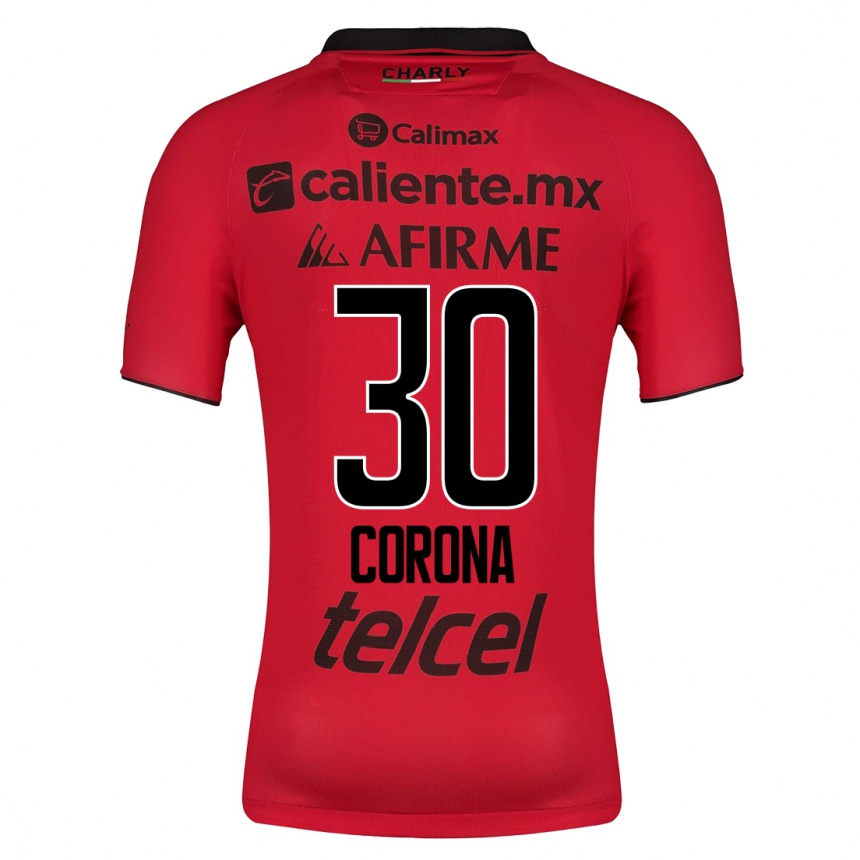 Damen Fußball Jesús Corona #30 Rot Heimtrikot Trikot 2023/24 T-Shirt Luxemburg