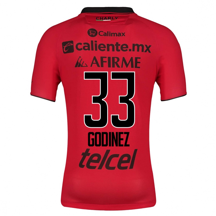 Damen Fußball Rodrigo Godínez #33 Rot Heimtrikot Trikot 2023/24 T-Shirt Luxemburg