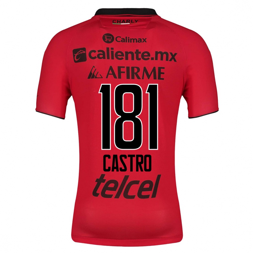 Damen Fußball José Castro #181 Rot Heimtrikot Trikot 2023/24 T-Shirt Luxemburg
