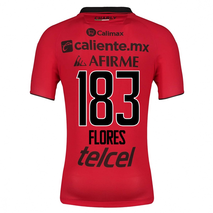 Damen Fußball Abraham Flores #183 Rot Heimtrikot Trikot 2023/24 T-Shirt Luxemburg