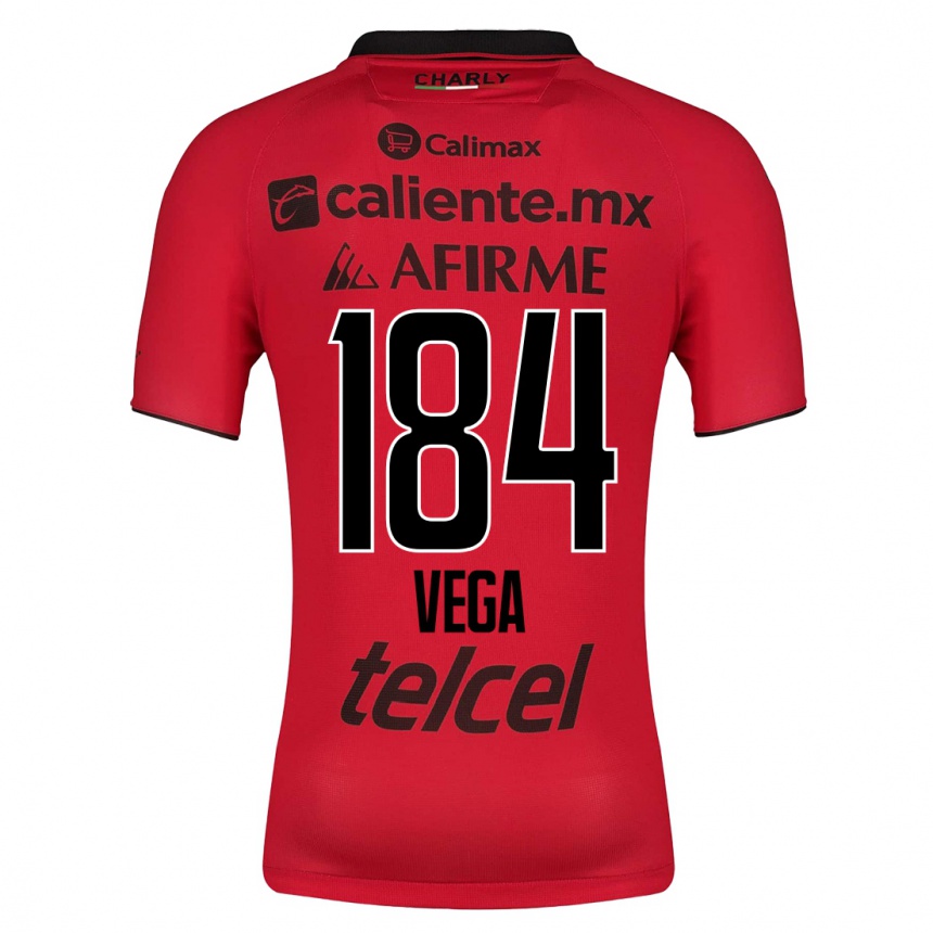 Damen Fußball Daniel Vega #184 Rot Heimtrikot Trikot 2023/24 T-Shirt Luxemburg