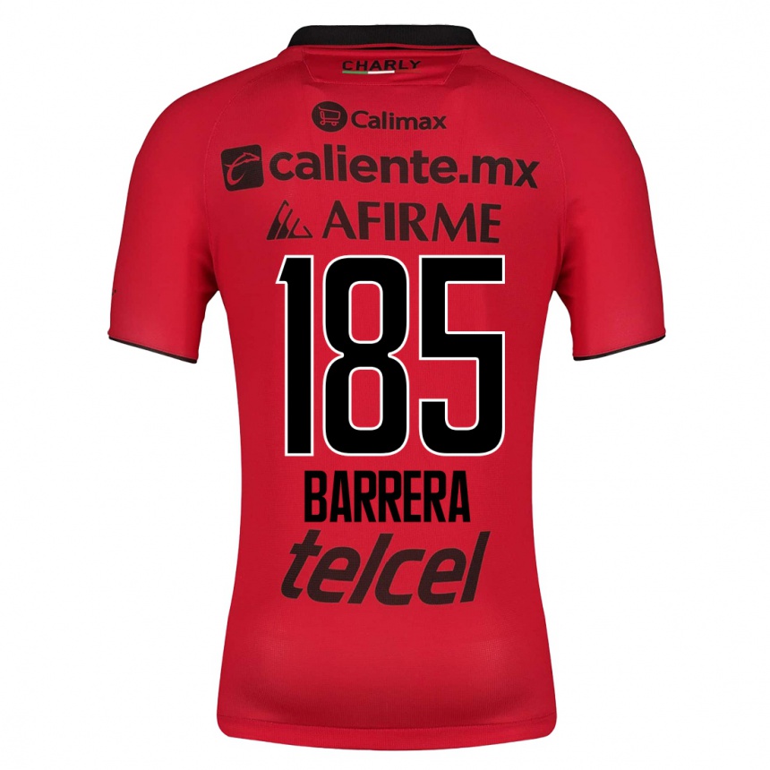 Damen Fußball Geonathan Barrera #185 Rot Heimtrikot Trikot 2023/24 T-Shirt Luxemburg