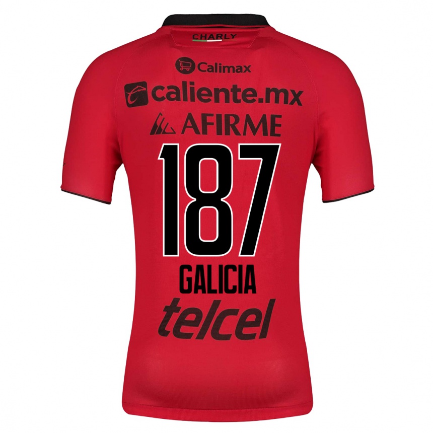 Damen Fußball Carlos Galicia #187 Rot Heimtrikot Trikot 2023/24 T-Shirt Luxemburg