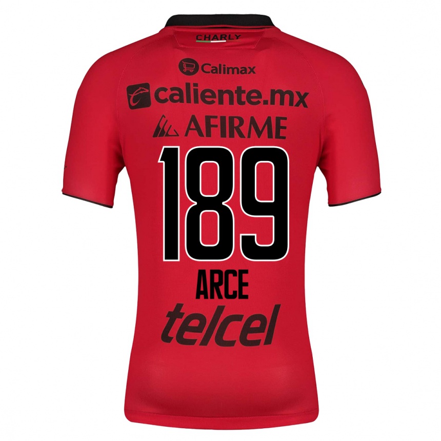 Damen Fußball Diego Arce #189 Rot Heimtrikot Trikot 2023/24 T-Shirt Luxemburg