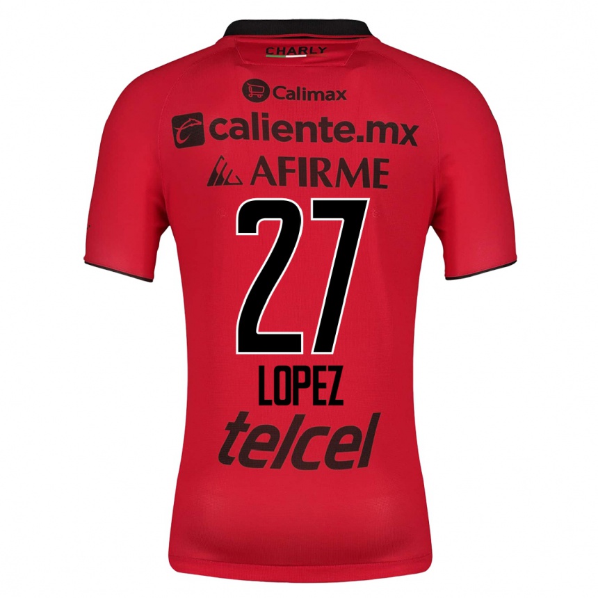 Damen Fußball Victoria López #27 Rot Heimtrikot Trikot 2023/24 T-Shirt Luxemburg