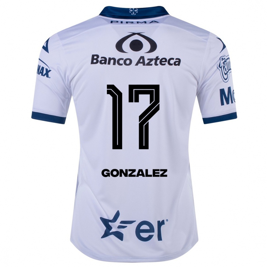 Damen Fußball Andrea González #17 Weiß Heimtrikot Trikot 2023/24 T-Shirt Luxemburg
