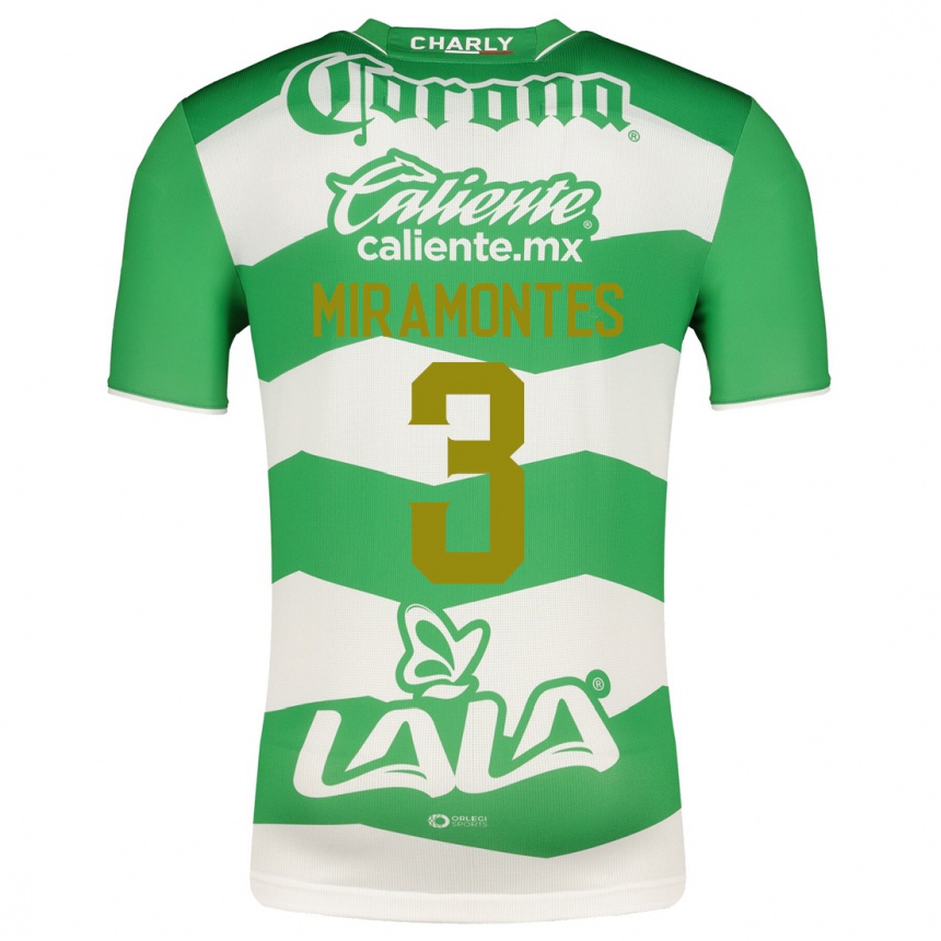 Damen Fußball Natalia Miramontes #3 Grün Heimtrikot Trikot 2023/24 T-Shirt Luxemburg