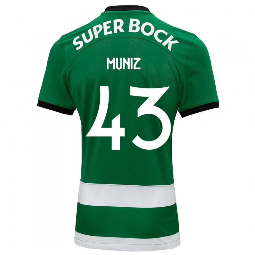Damen Fußball João Muniz #43 Grün Heimtrikot Trikot 2023/24 T-Shirt Luxemburg