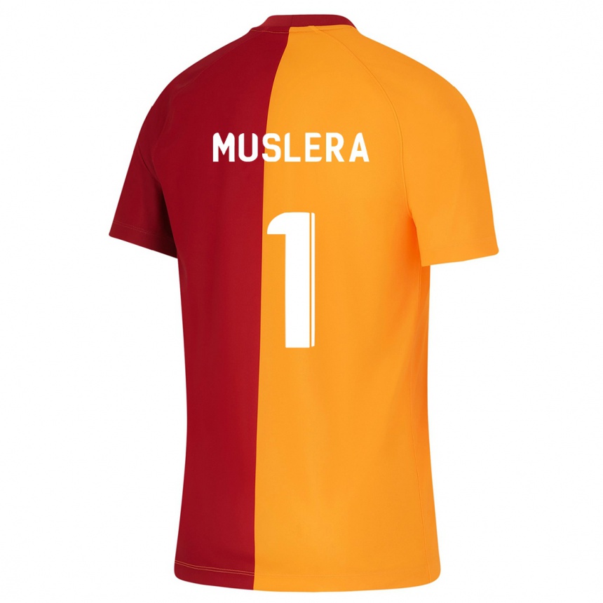 Damen Fußball Fernando Muslera #1 Orangefarben Heimtrikot Trikot 2023/24 T-Shirt Luxemburg