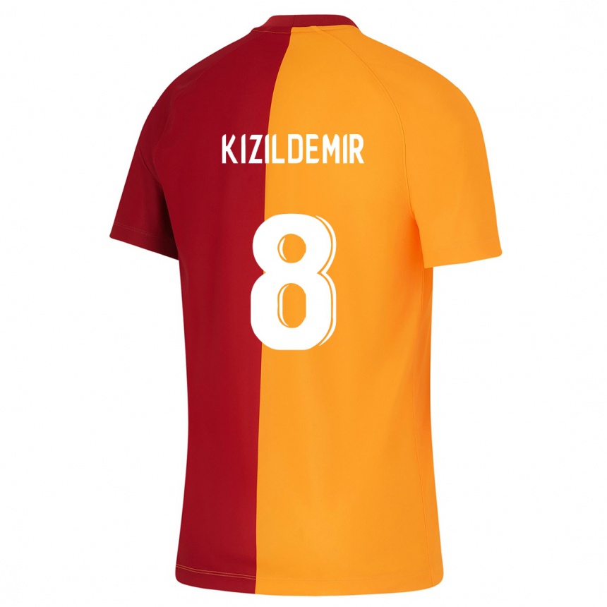 Damen Fußball Berk Kizildemir #8 Orangefarben Heimtrikot Trikot 2023/24 T-Shirt Luxemburg