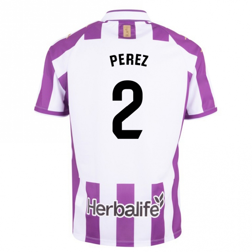 Damen Fußball Iker Pérez #2 Lila Heimtrikot Trikot 2023/24 T-Shirt Luxemburg